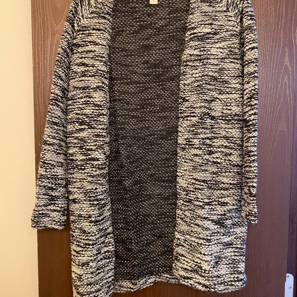 Grey and white sweater